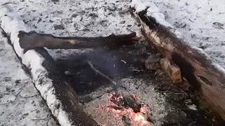 Meine Freundin riskiert Muschi lecken im Wald in der Nähe des Lagerfeuers bei einem Picknick - Lesbian-candys