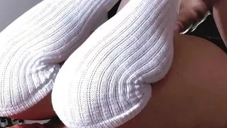 female hard orgasm with busty college girl