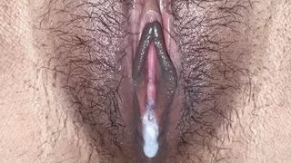 Ultra Close-up bengali step mom's tight pussy fucked and creampied twice