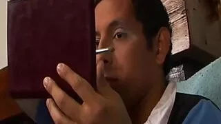 Amateursex, Crossdresser, Kleid, Schwuler Sex, Masturbation, Mager