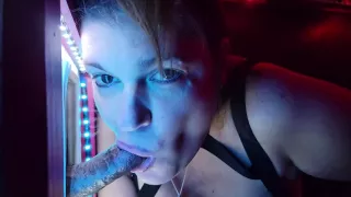 Milf Slut Gags On Black Cock At The Gloryhole - New Years Eve Style