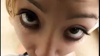 dude gets blowjob  and facializes horny slut with braces