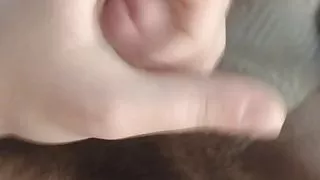 Cum after tying up balls and dick