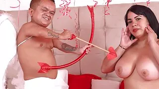 Jorgito el Guayaco debuts in porn as cupid and fucks with busty white girl