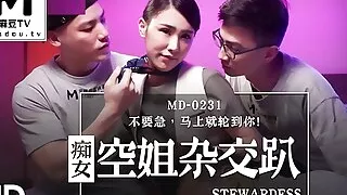 Horny fly girl with big boobs have a horny sex party with two big dick guys a very impressed threesome sex