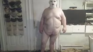 FatAssSmalldick performs a couple bad squats from different angles