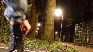 New Task: Jeans, Sperm, pantyhose,ankle boots and outdoor