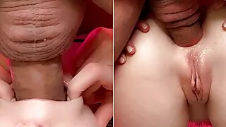 Big cock stepbrother stretches throat and ass of horny stepsister