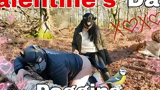 Valentine's Day Pegging in the Woods Surprise Woodland Public Femdom FLR Bondage BDSM FULL VIDEO Strapon Strap On