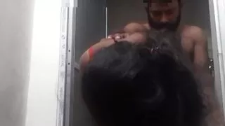 Bathroom pr puja ko choda