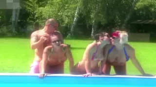 Threesome At Mallorca Pool