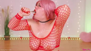 Sloppy Face Fuck With A Clear Doubleheaded Dildo Check My Limits