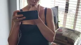 After awhile my stepmom got horny and seduced me to fuck her while she filmed it