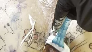 Korean Femdom shaving anal TATTOO SLAVE 001