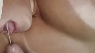 She really needs cum in mouth, nymphomaniac housewife asking for cumshot facial