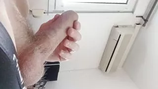 A young but very handsome guy plays catch-up with his cute cock  #12