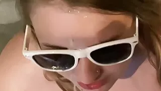 Wife Facial Cumshot! BBW LOVES Cum!