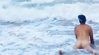 Private beach all to myself watch me play