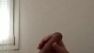 Hot guy wanks big cock before bed  #13