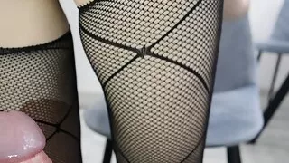 Beautiful stepsister fingering and sucks a dick in home video