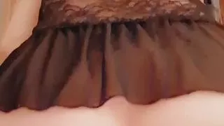 Me using big purple Vibrator on bed and it satisfies me