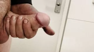 Cumshot after work, Horny cock with lots of cum