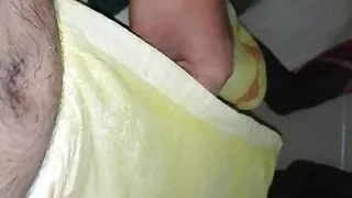 Sexy nude boy dress towel and removing his towel