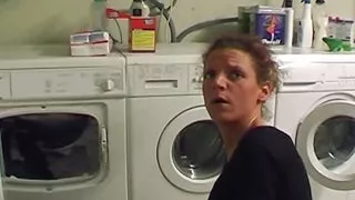 Sexy German brunette sucking and riding a loaded cock in POV