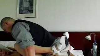 A slim blonde chick from Germany enjoys making a cock cum