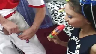 Hot Brunette Blowjob big dick and Fucking Slut on Van