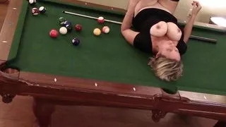 Mature Wife big boobs with high heels Fucked on pool table to orgasm