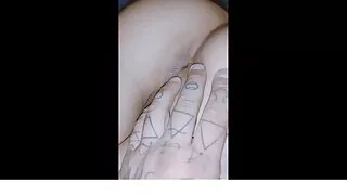 Daddy gives femboy a massage and finger in pussy