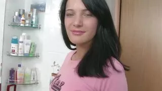 Dark haired German teen gets her warm reward direct in her mouth