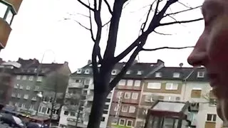 Amazing German babe masturbating and pleasing a cock in POV