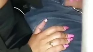cuckold driving and his friend in the back having a party with his naughty wife
