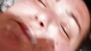 wife facialized and fucked with cum on face