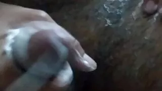 Strong man with big cock masturbate in Bath and cum