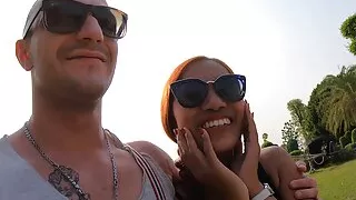 Cute Asian teen amateur homemade porno after a day out sightseeing