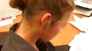 Nylon sex in office. cum on my pantyhose after fuck