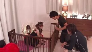 Babe Gets Fucked By Two Huge Cocks To A Tits Cumshot