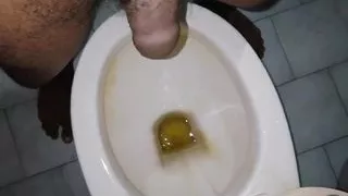 Dirty naked boy pee XXX at bathroom
