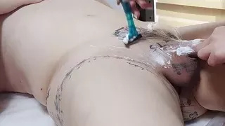 Shaving anal TATTOO SLAVE 001, Korean gorgeous, elegant, sexy Goddess.