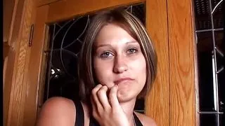 Anal cock sucking babe has dick in her fuck holes and mouth and cum on her face