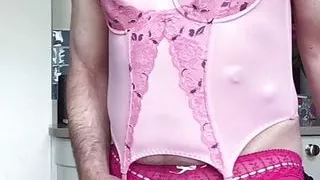 Reverse motion sissy masturbator