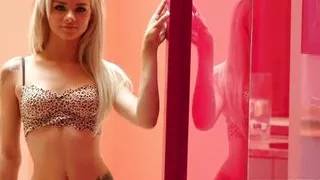 Pretty blonde Elsa teases the camera before getting fucked