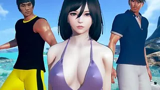 AI Shoujo Japanese beauty Nonomi shags Bruce Lee in realistic 3D animated sex multiple orgasms SUBTITLED UNCENSORED