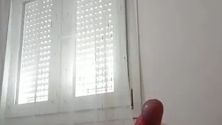 Hot man massaging his dick before starting the day #13