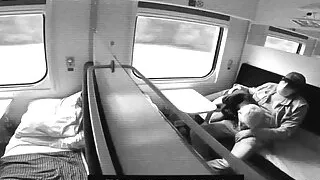 Real couple have sex on the train trip