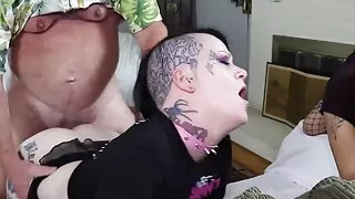 DSC4-1) Amelia Dire Mallory Maneater Eric John Foursome Deepthroat Blowjobs Pussy Eating Pussy Fucking Facial Cumshot