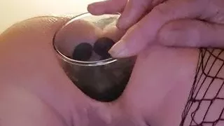 9.5" glass anal insertion